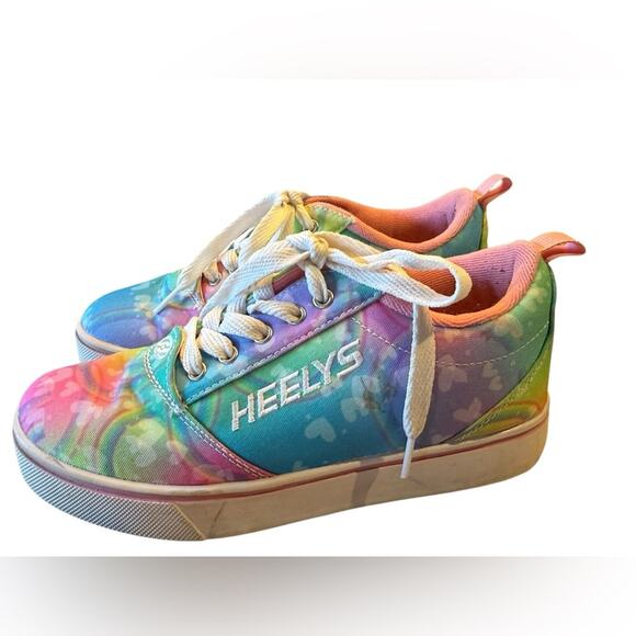 Heelys Kids Rainbow Tie-Dye Sneakers in a Youth Size 5 - Picture 1 of 5